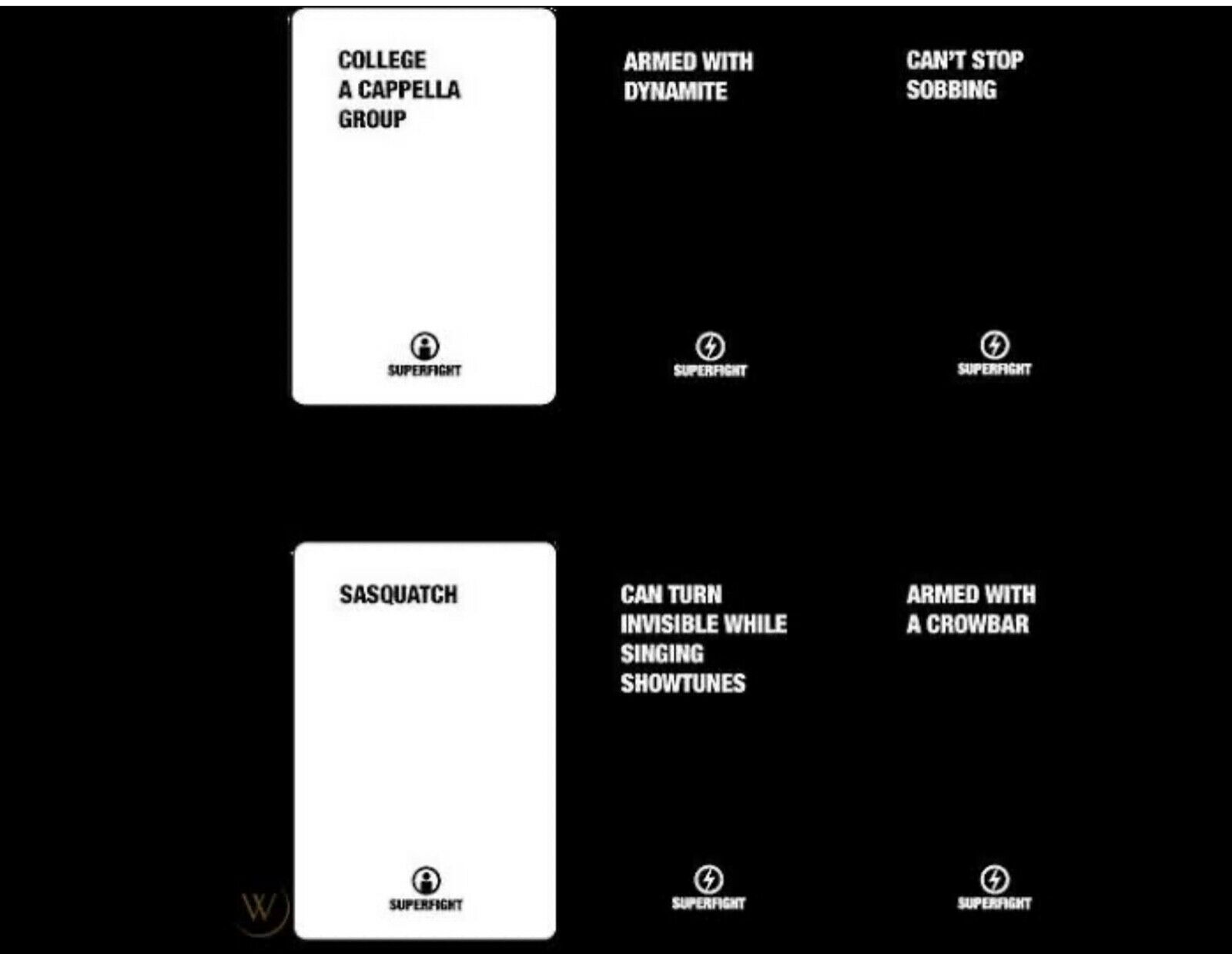 Superfight Card Game Party Game Superfight Card Game Party Game